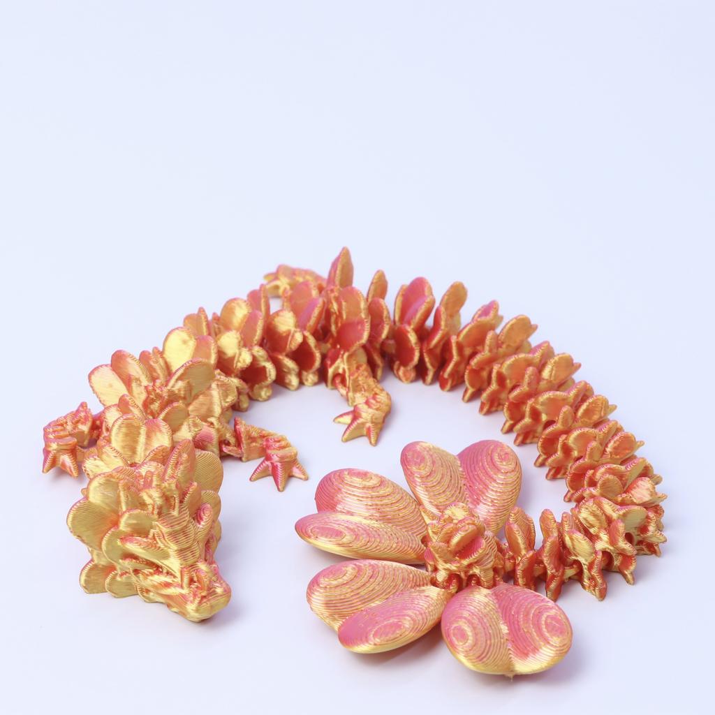 3D Printed Lucky Magic Dragon Movable Joint Fidget Toy Rotatable Articulated Office Desktop Ornament Adults Kid Toy Crafts Gifts