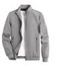 Men's Spring and Autumn Thin Casual Jacket Solid Color Stand Collar Cardigan Jacket Men's Outdoor Sports Casual Versatile Top