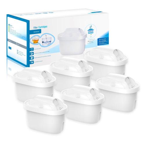 Replacement cartridges for Brita water filters, compatible with new and old models, chlorine-reducing, ion-exchange resin, high-performance removal, s