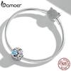 Bamoer Colorful Flowers & Butterflies Charm Authentic 925 Sterling Silver Pendant Fit Women DIY Making Bracelet Fine Jewelry Gift