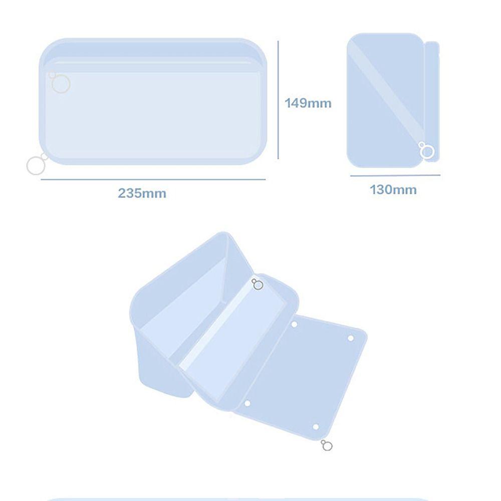 Folding Pen Holder Design Pencil Case Clear Front Window Stationery Storage Pouch  for Student Gift