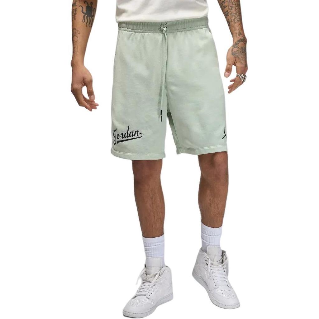 Jordan Flight MVP Solid Elasticated Waist Casual Shorts Men's Green FN4701-005