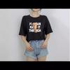 European and American Spot Printed Crew Neck T-shirt Spring and Summer Casual Short-sleeved Crew Neck Top Short-sleeved Women's T-shirt