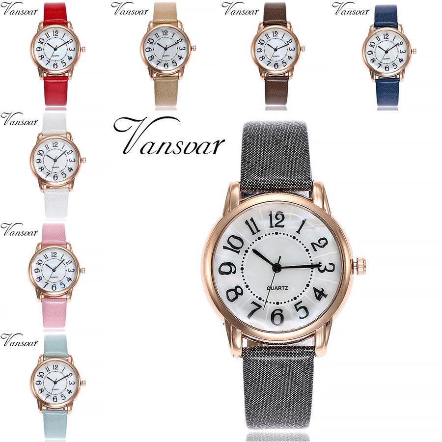 Damemote liten urskive armbåndklokke Casual skinnkjole Motetilbehør Klokke