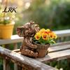 Small Planter Cute Elephant Planter, Animal Flower Pot, Weatherproof Indoor Outdoor Thickened Cactus Air Plant Holder for Home Office Desktop