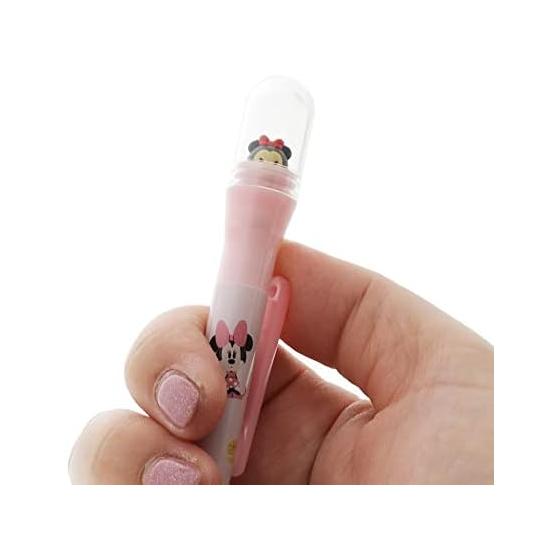 Sun-Star Stationery Disney Mechanical Pencil, "Kurukuru Dome Pen" Minnie Mouse, Mascot Rotates with Each Click, Milky White, Cute Mascot in Dome,