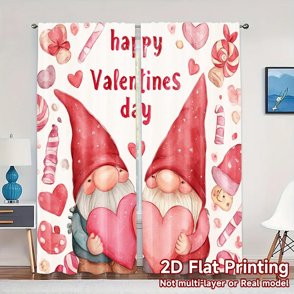 

Set Of 2 Modern Flat Printing Jit Curtains Without Rod Gnomeloveday Minimalist Durable Polyester Fabric Curtain W100*H70(CM)-Rod Pocket&2PCS