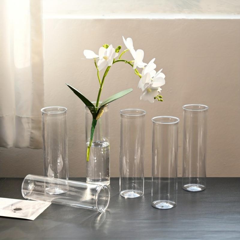 1pcs 18cm Shatterproof Transparent Plastic Vase - For Wedding, Party & Home Decor -For Florals Minimalist Table Centerpieces