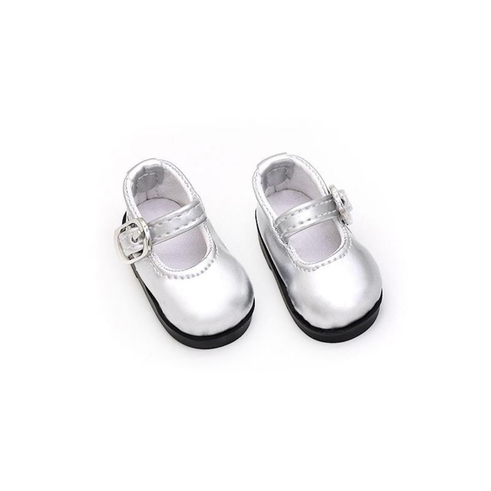 British Style Shoes Boots with Black Buckles Retro Dress Up Footwear for 1/6 BJD Dolls