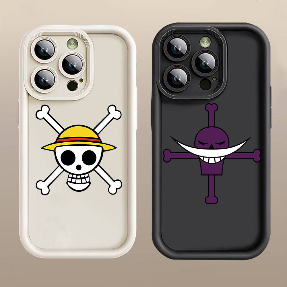 D-35 One Piece Logo Case for iPhone 15 14 13 12 8 Plus Samsung S24 S23 Ultra A04S A05S Huawei P40 P50 P60 Nova 11 Pro Max OPPO A17K Reno 10