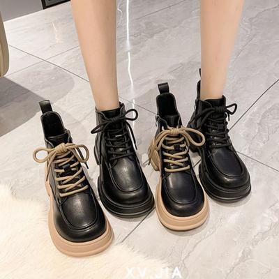 British Martin Boots Women's 2025 Autumn and Winter New Small Thick-soled Heightening Versatile Short Boots Fried Street Knight Boots Women
