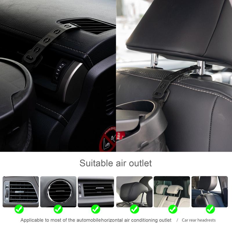 Universal Car Trash Can with 4 Ways To Tall Portable Air Vent Hang Seat Back Mount Waste Bin Bag for Auto Interior Organizer