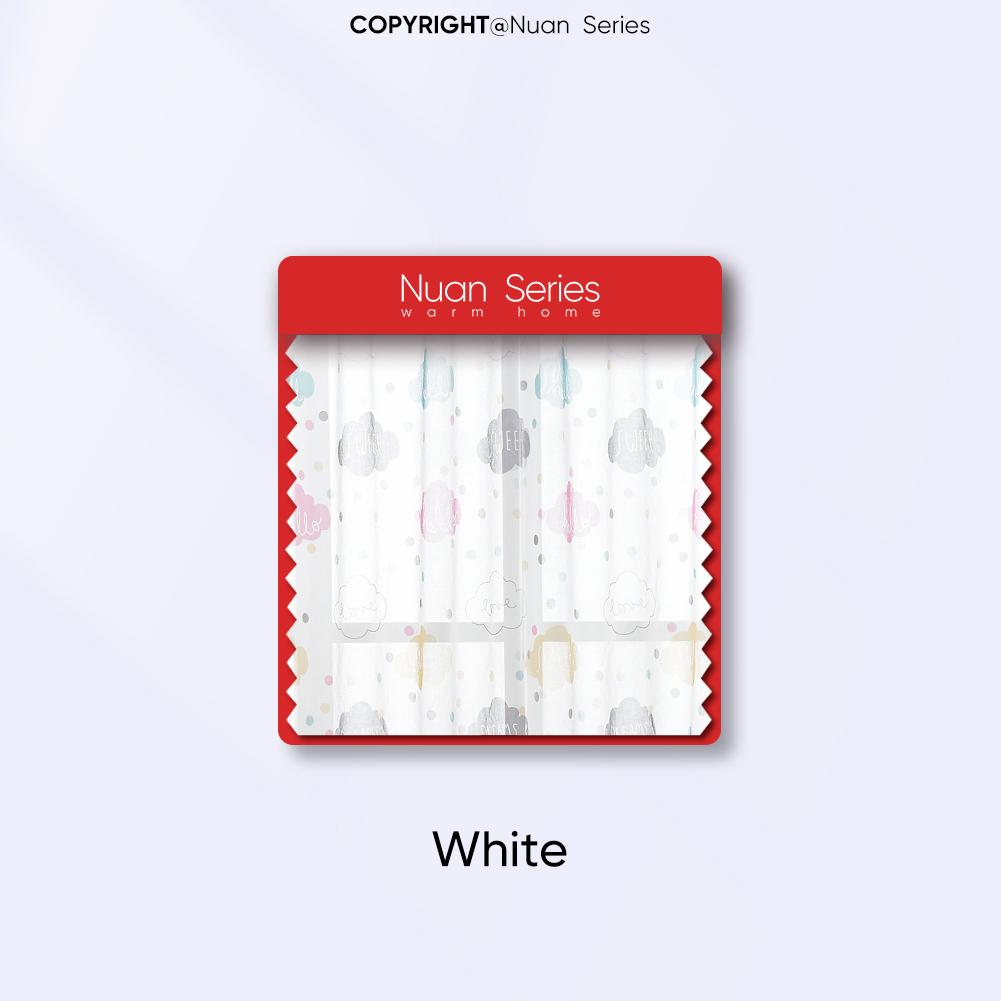 

1 шт. серия Nuan, 70-80% затемняющие шторы в стиле Ins, милые облака, тонкие марлевые шторы, плотные шторы для спальни, гостиной, домашний декор W100cm x L130cm белый