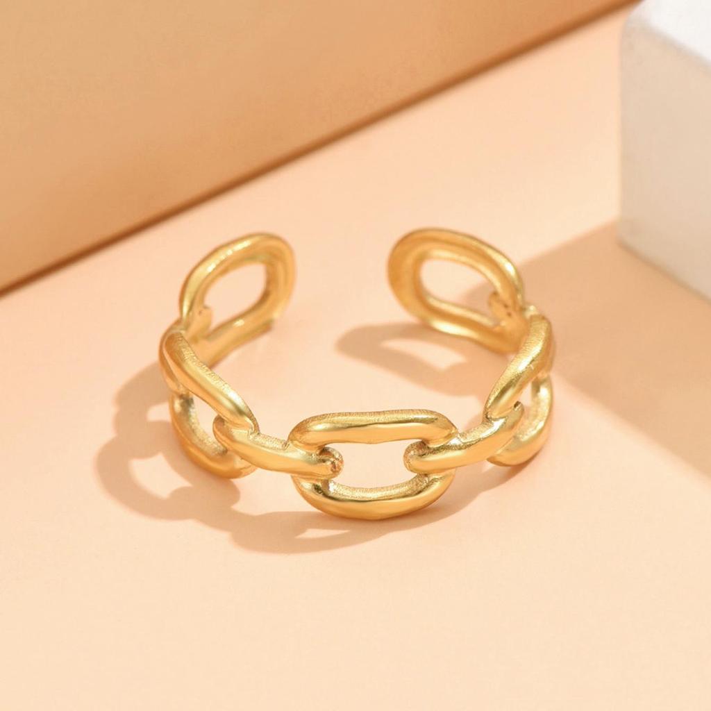 Adjustable Stainless Steel Chain Ring – Personalized & Versatile INS Style