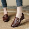 The First Layer of Cowhide Single Shoes Spring New Retro Small Leather Shoes Fashion Versatile Women's Shoes Genuine Leather Summer