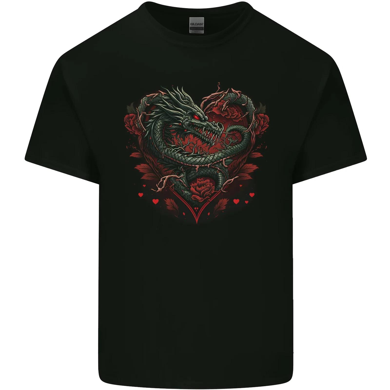 Dragon Heart Fantasy Roses of Passion Kids T-Shirt Childrens 4XL