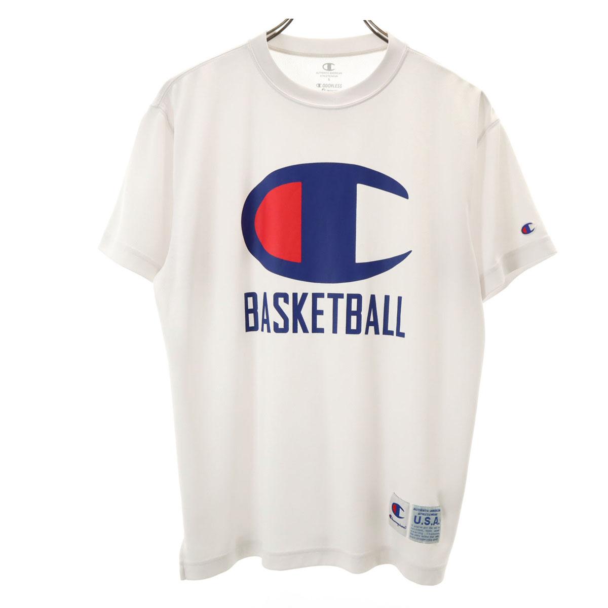 

Champion Short sleeve Codorless by polygine T-shirt S white basketball Men s Used