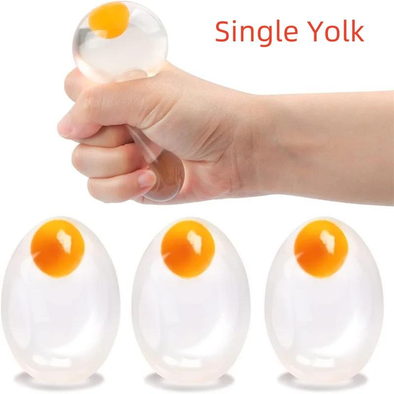 Żółtka jajek dla dzieci Piłeczka-rozbryzgacz Miękka przezroczysta żółtko jajka Zabawka do ściskania Reduktor stresu dla dzieci Dzieci Dorośli Upominki na przyjęcie urodzinowe