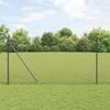 VidaXL Fence Post Set Set of 2 Metal Grey 3352212