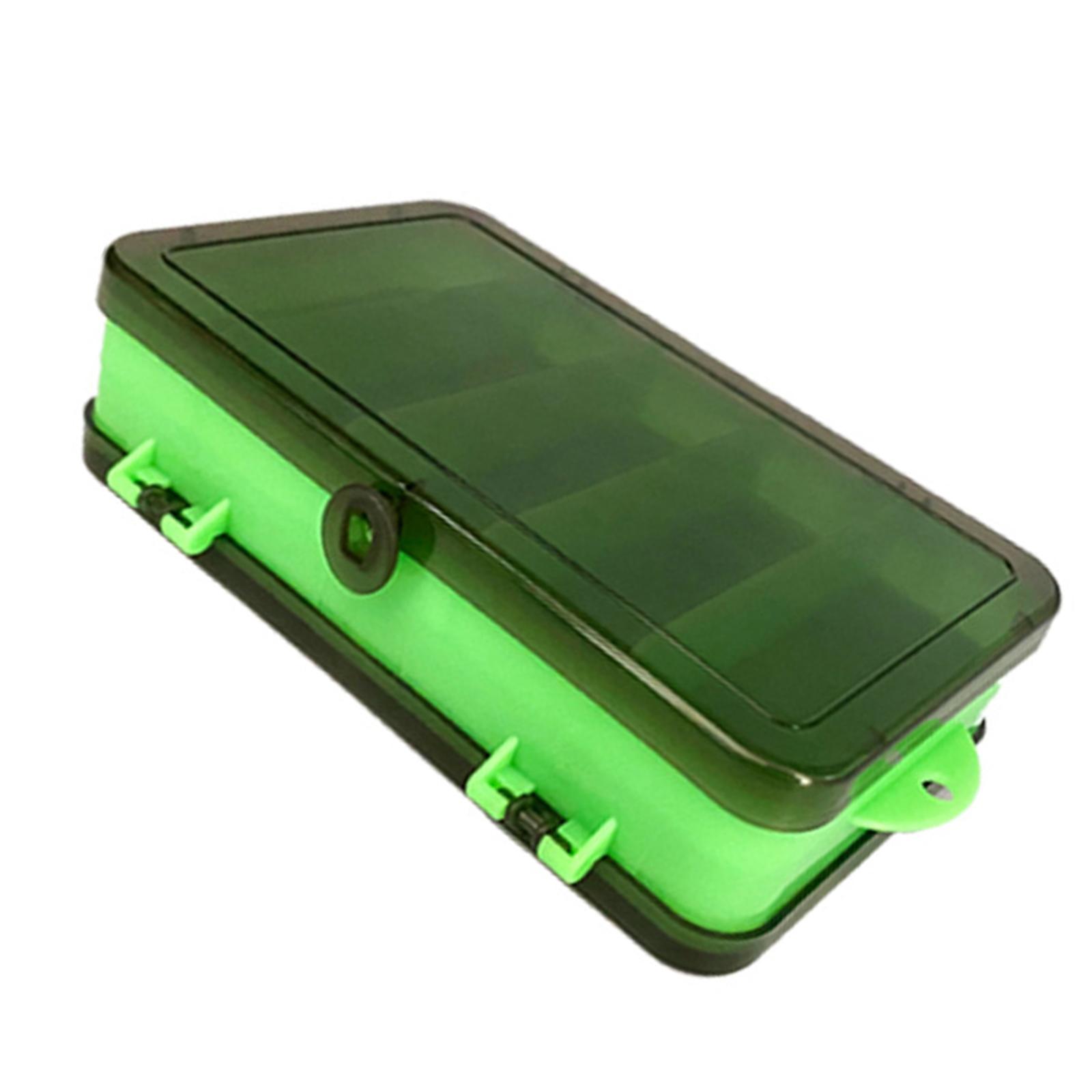 

Fishing Lure Box Multifunction Double Sided Fly Lures Container Portable Jig Head Hook Bait Storage Case 5 Compartments