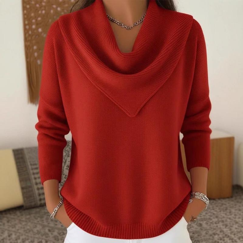Nouveaux hauts et pulls unis à manches longues pour femmes pour l'automne et l'hiver