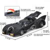1:32 Scale Batmobile Model Car Toy Sound Light Shock Absorption Classic Movie Supercar Models Metal Diecast Gifts for Kids