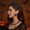 Halloween Spiders Hair Ornament Necklace Set Safe Costume Props Spiders Themed Party Costume Set For Various Ages