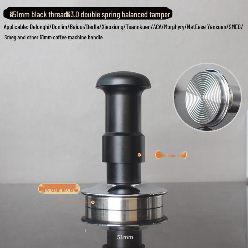 3.0 Double Spring Espresso Tamper with Free Adjustment, Constant Force, Balance - 51/53/58mm