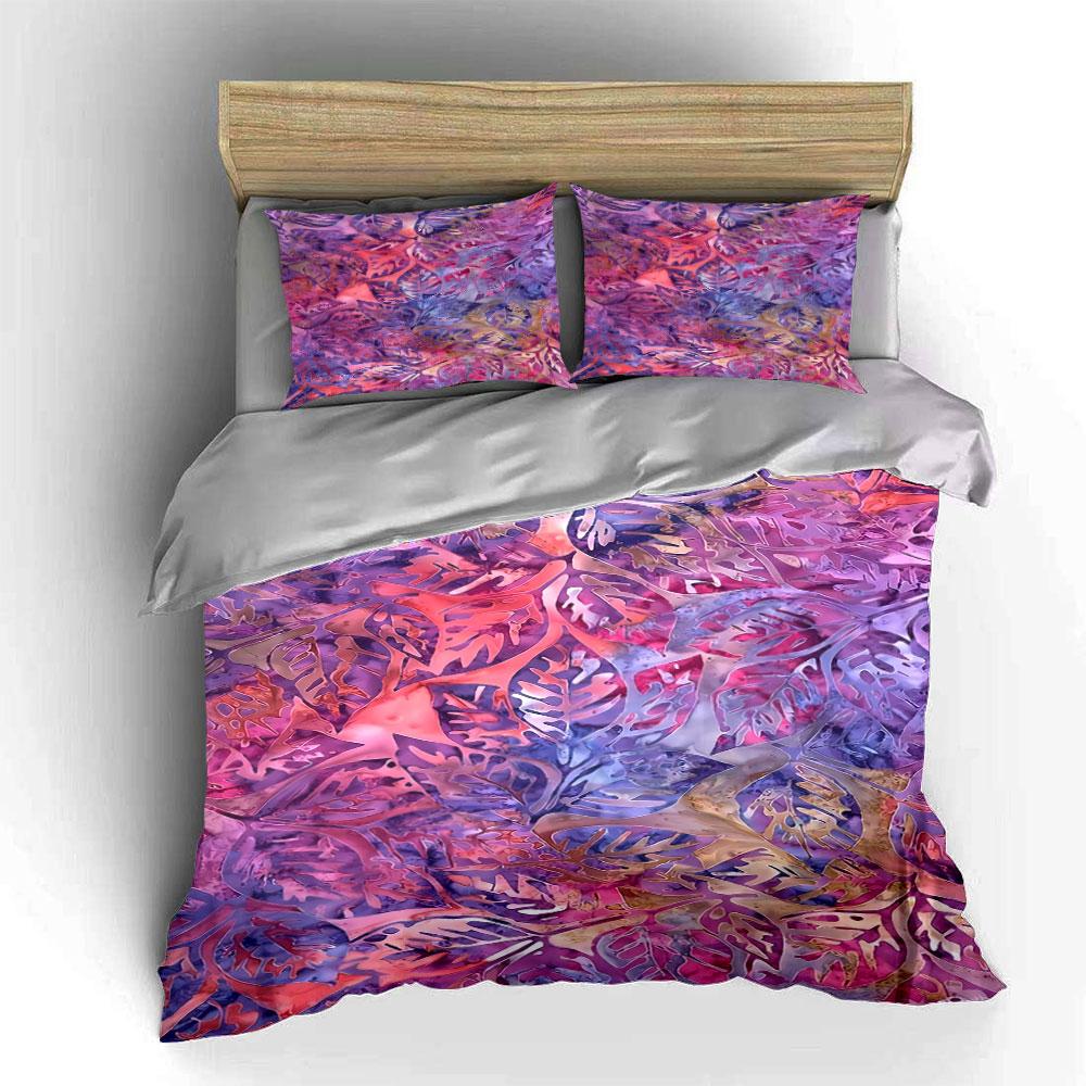Colorful Tropical Leaves. Bedding Sets Duvet Cover Sets Duvet Covers Pillowcases(1 * Duvet Cover 2 * Pillowcases, Without Duvet Insert)