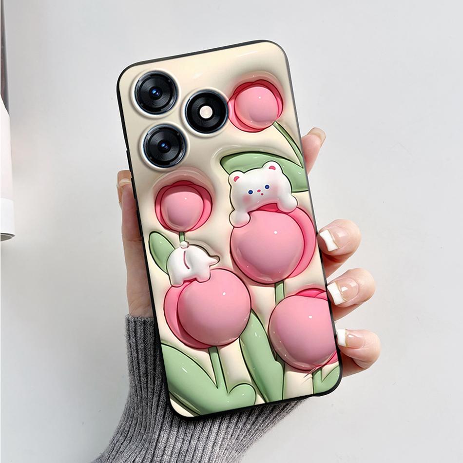 For Tecno Spark 10 Pro Case 2023 Fashion Marble Silicone Black Soft Covers For Tecno Spark 10C Spark10 Pro KI7 KI5q KI5k Bumper