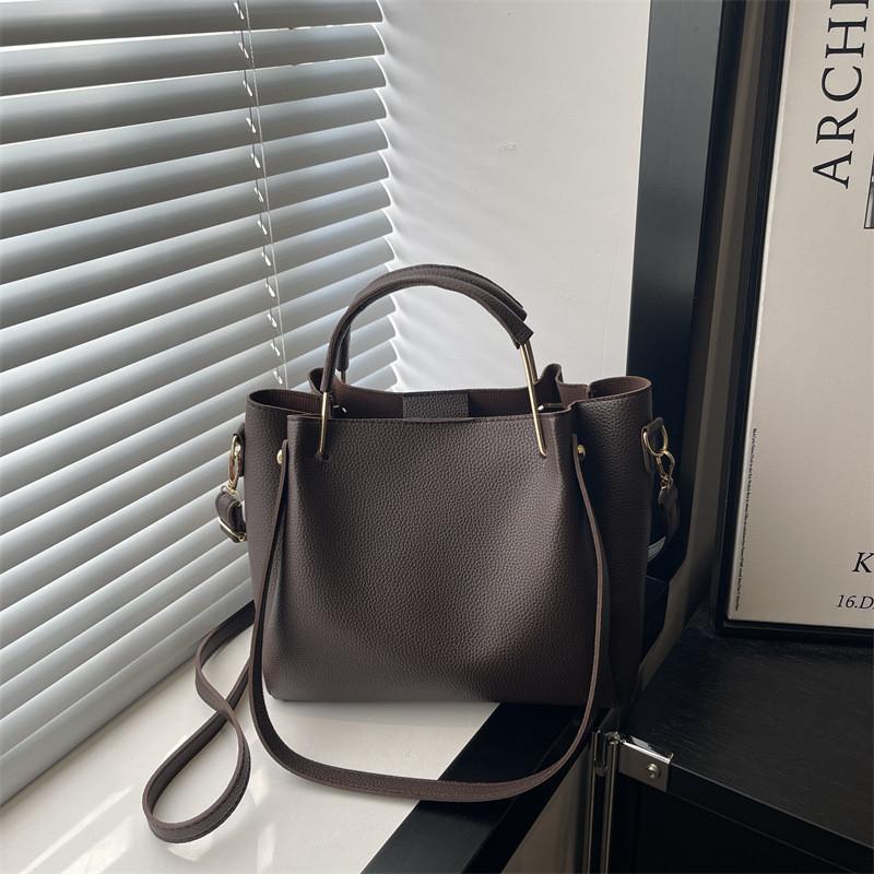 Street Style Large Pu Bucket Bag With Magnetic Closure For Casual Daily Use