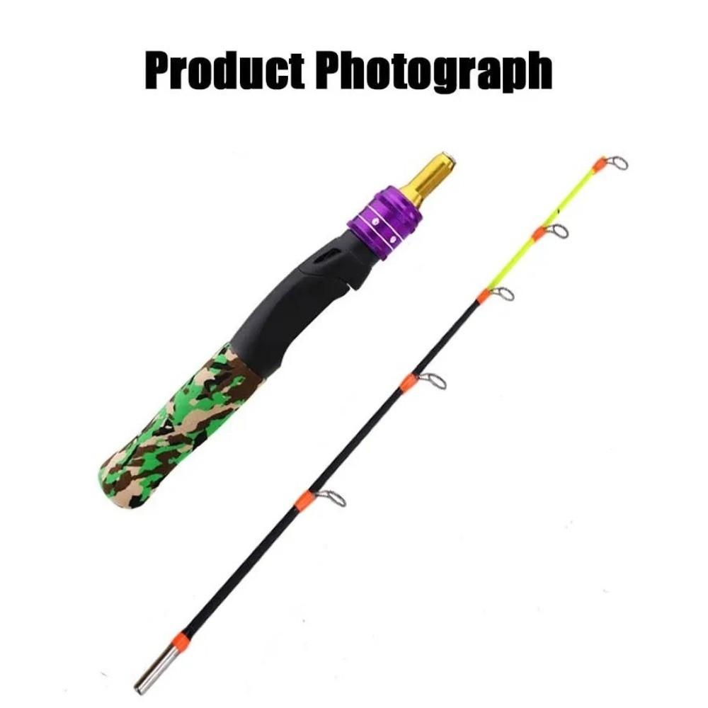Fishing Pole Carbon Material Ice Fishing Rod Raft Design Shrimp Fishing Spinning Rod 61cm Length Carp Fishing Pole Ice Fishing