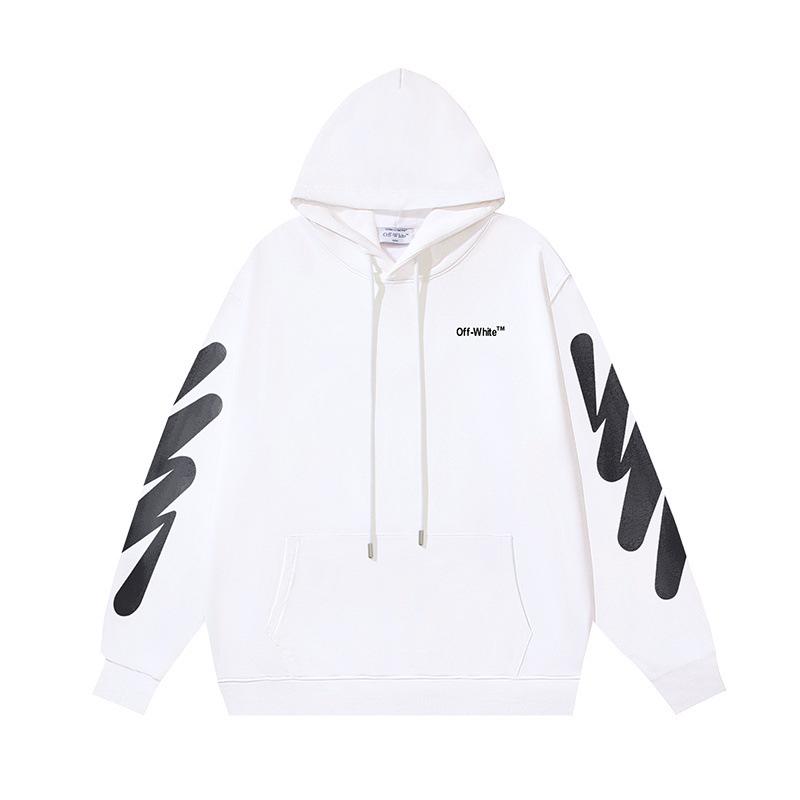 1316 Off-White 2025 Autumn/Winter New Wave Line Slant Stripe Printed Hoodie Men's and Women's Hoodie