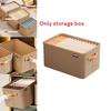 Modern Minimalist Fabric Storage Bin With Foldable Design For Clothing And Toy Organization