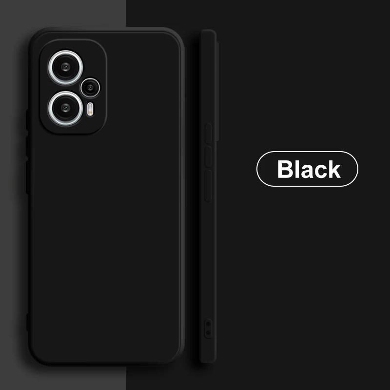 

Чехол Poco F5 F 5 Pocof5, оригинальный жидкий силиконовый чехол для телефона Xiaomi Poco F5 F 5 Pro F5pro Pocof5, противоударный чехол на заднюю панель For Poco F5 чёрный