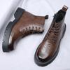 Mode Streetwear Herren Motorradstiefel Vielseitige Lässige High Top Schuhe Herren Echtes Leder Business Stiefel Klassische Kurze Stiefel