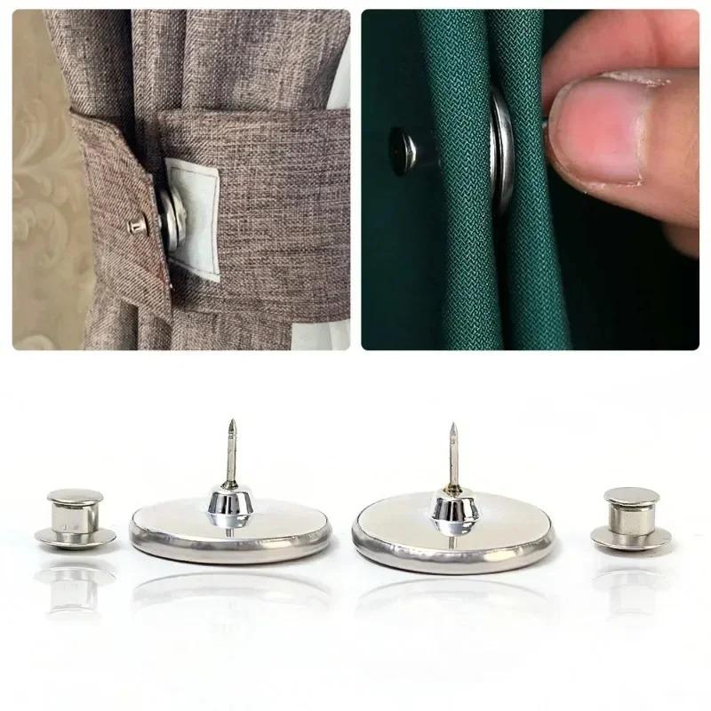 20PCS Magnetic Curtain Closed Button Adjustment Button for Window Curtains Magnet Close Buckle Detachable Buttons Home Decor