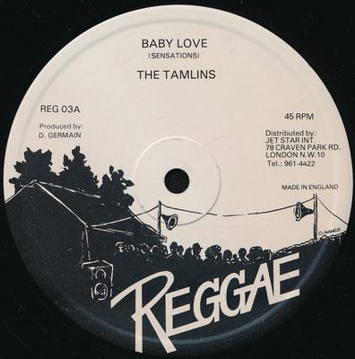 12-Zoll Schallplatte TAMLINS - Baby Love REG03 Reggae 1982 UK Reggae, Ska & Dub Gebraucht