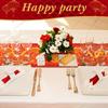 Chinese Dragon Printed Table Runner 11 Inch x 5.9 ft Asian Table Runner Chinese Party Decorations for Spring Festival Party Supplies Kitchen Dining