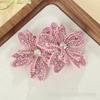 1Pairs Sparkling Flower Brooch Fabrics DIY Craft Rose Brooch Fabrics  Headband Accessories Fabrics
