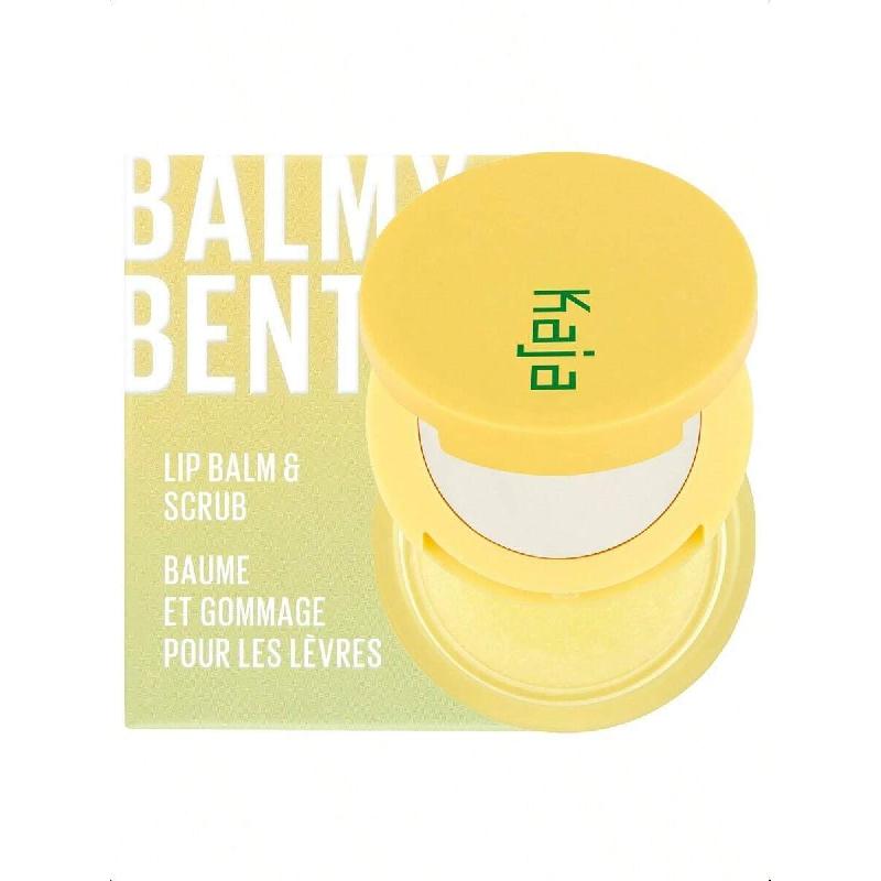 Kaja Balsamo Labbra - 11,34 ml, Scrub con Olio di Cocco, Trattamento Finitura Trasparente, Idratare Esfoliare Levigare Cura Labbra Burro, Formato da Viaggio Compatto