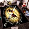 "Fantasy Style Carpet with Ring, Sword, and Elvish Text Motif" Suitable for Use As an Anti-slip for Living Room Bedroom Sofas