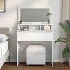 Bedroom Dressing Table with Storage White 80 x 39.6 x 135 cm