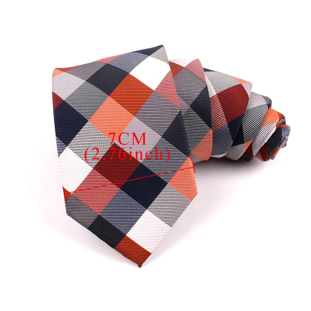 New Jacquard Woven Neck Tie For Men Classic Check Ties Fashion Polyester Mens Necktie For Wedding Business Suit Plaid Tie