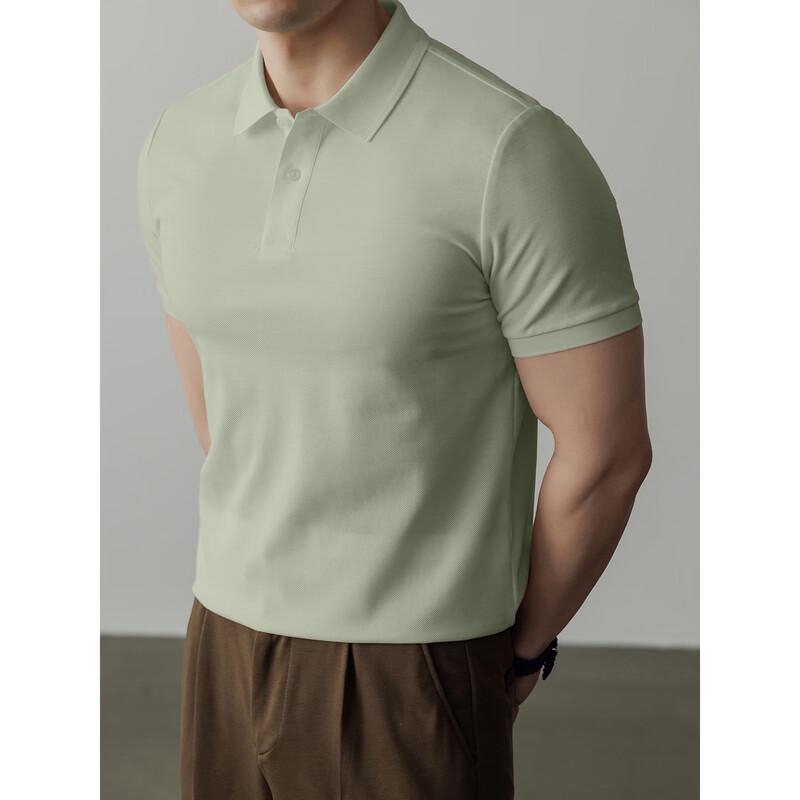 Hengyuanxiang Men's Solid Color Anti-bacterial Polo Shirt