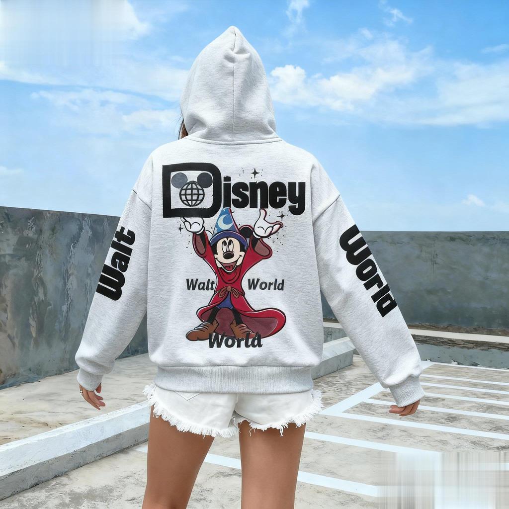 Unisex Disney Mickey Hoodie Cartoon Print Sweatshirt Women Men Casual Pullover Streetwear Graphic Sweater Autumn Winter Fashion