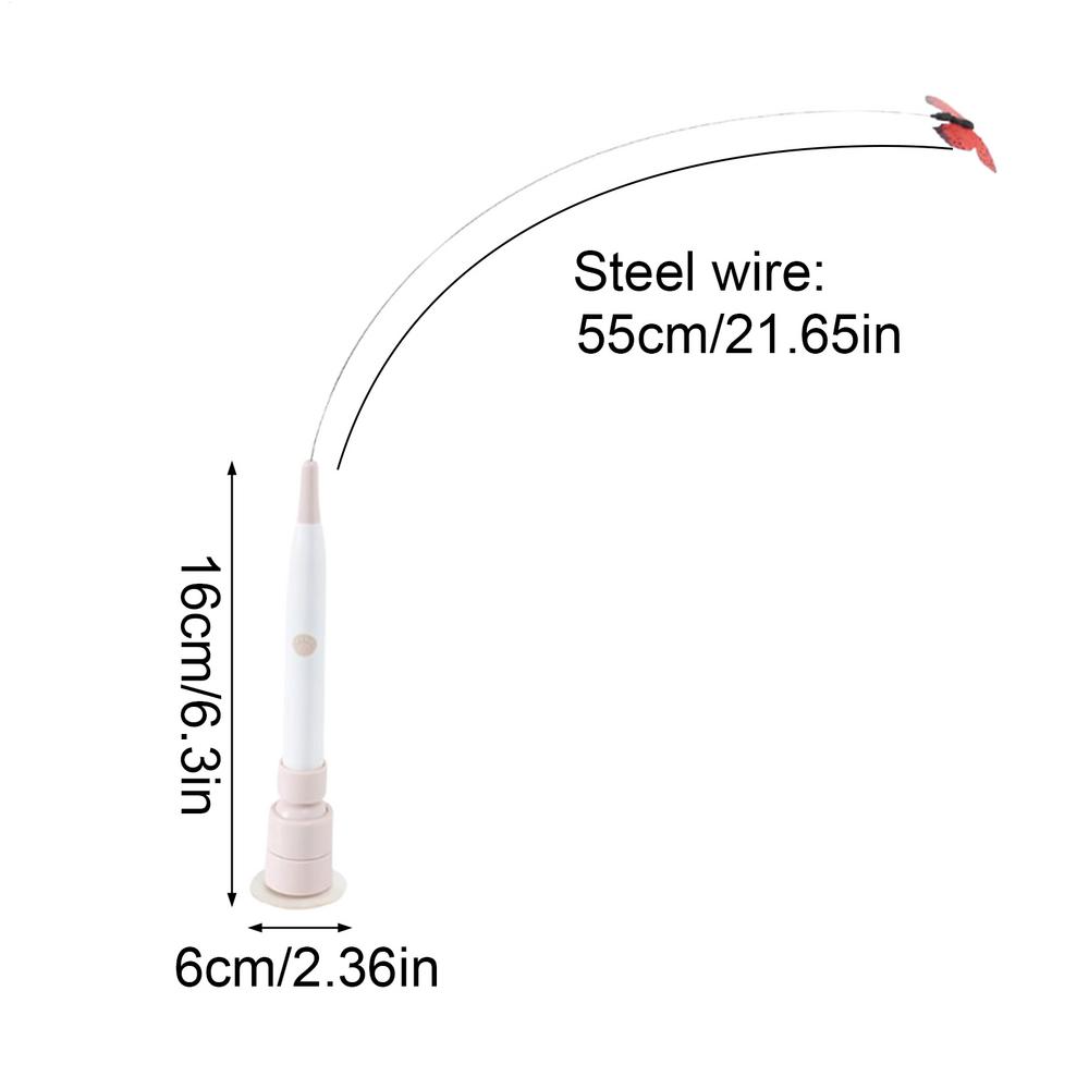 

Electric Cat Toy Interactive Suction Cup Stimulating Automatic Electronic Toy Wand for Small Medium Kitten Home Apartment Play белый