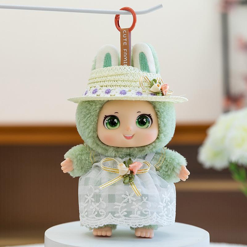 Vinylpuppe Anhänger Plüschtier Baumwollpuppe Taschenschlüsselanhänger für Mädchen Geburtstagsgeschenk