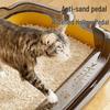 Extra Large Anti-Splash Semi-Enclosed Cat Litter Box - Cute Design for Kittens