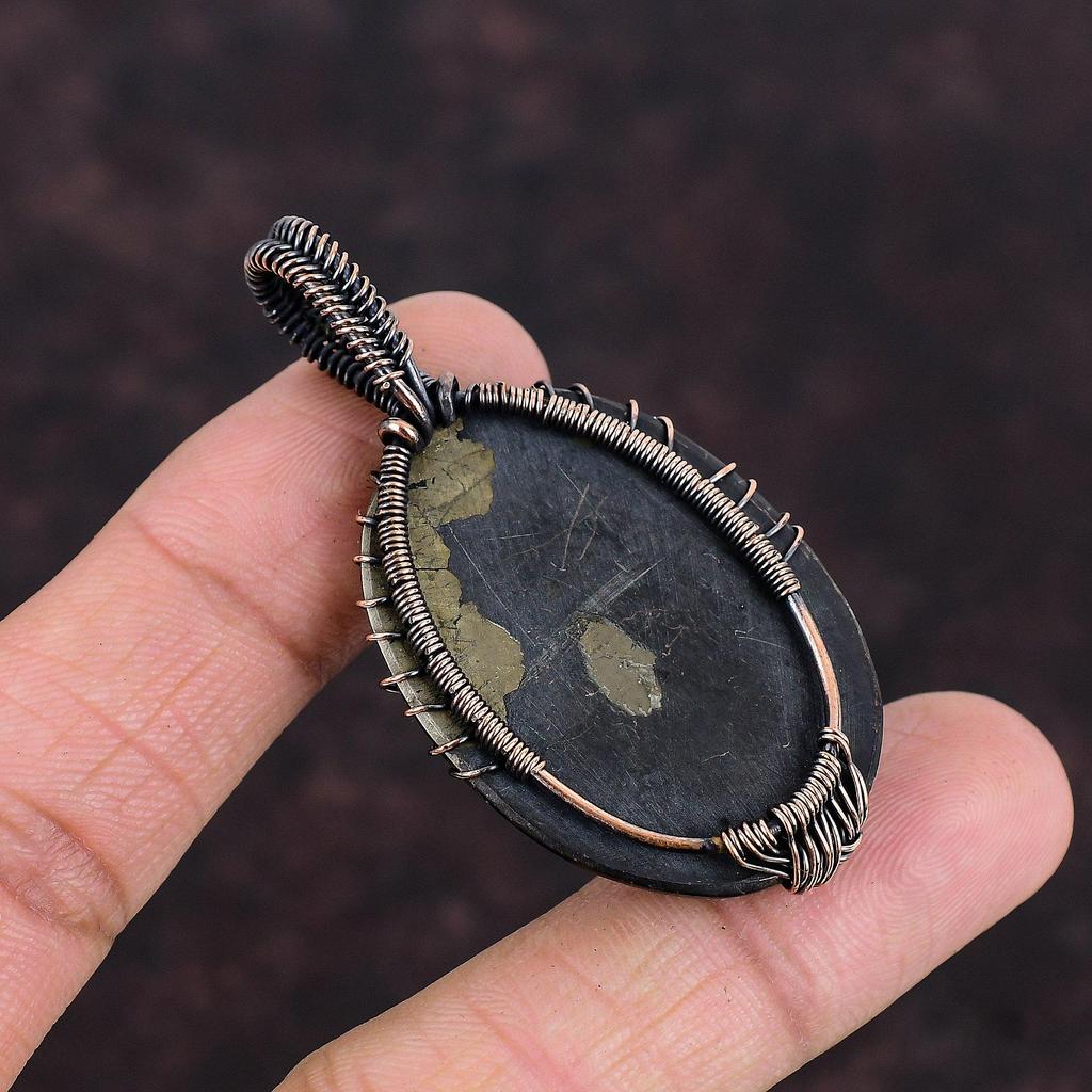 Tree Of Life Pyrite Copper Pendant Wire Wrapped Jewelry Gemstone Pendant Tree Of Life Copper Jewelry Handmade Wire Wrap Pendant Gift For Him